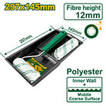 Set 1 Rodillo 100mm 4" 2 rodillos 12mm Bandeja 297 x 145mm