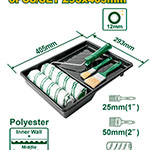 Set 2 Rodillos 230mm 2 pinceles Bandeja 9"