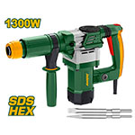 Martillo Demoledor 220V 1300W SDS HEX + Maletín + 2 Puntas