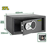 Caja fuerte electrónica 20x43x35 cm 27L 3/1,5mm