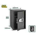 Caja fuerte electrónica 50x35x35 cm 52L3/1,5mm