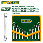 Set llaves x10 CRV Estriadas Doble 6-32