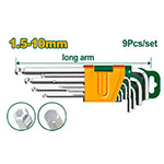 Set Llave Allen x9 CRV L punta redonda 1.5-10
