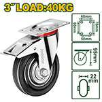 Rueda Giratoria Freno H95 Ø75 40kg