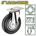 Rueda Giratoria H150 Ø125 100kg