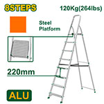 Escalera Aluminio 8 Escalones 120kg