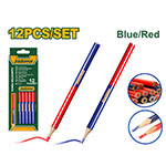 Lápiz carpintero bicolor 12pcs