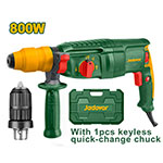 Kit Rotomartillo 220V 800W SDS + Maletin + 5 Puntas + 2 mandriles