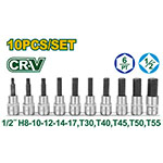 Set Puntas Allen y Torx para llave 1/2 x10 H T