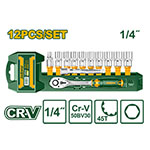 Set Cricket Tubos x12 1/4" 45D