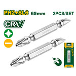 Set de Puntas Dobles x2  PH2 + SL6 50mm