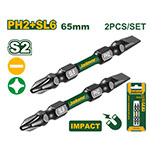 Set de Puntas x2 PH2 + SL6 65mm