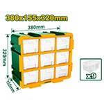 Rack 9 gavetas Transparente 380x155x320