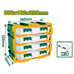 Rack 4 Organizadores Plásticos 380x182x320