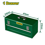 Caja de herramientas Acero 1 Compartimiento 470x218x210