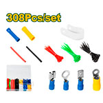 Lote Terminales, uniones y termocontraibles 308pcs
