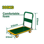 Zorra Plataforma 4 Ruedas 91x61 300kg