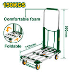 Zorra 4 Ruedas Plegable 150kg