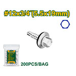 Tornillo Punta mecha hexagonal 6.3x100